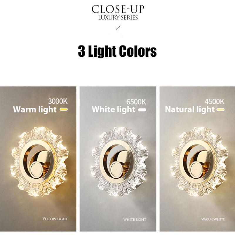 SunGlow – Gouden LED Wandlamp