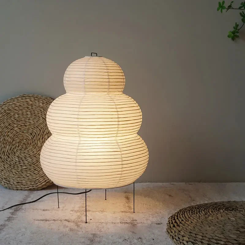 LumiZen – Japanse Papieren Tafellamp in Retro Stijl, Traditionele Verlichting voor Slaapkamer en Woonkamer