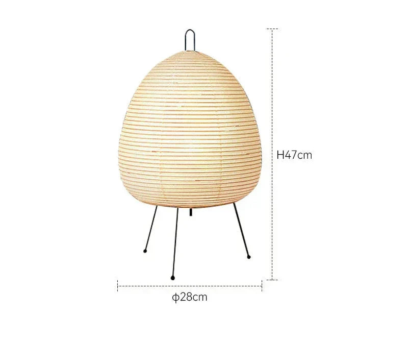 LumiZen – Japanse Papieren Tafellamp in Retro Stijl, Traditionele Verlichting voor Slaapkamer en Woonkamer