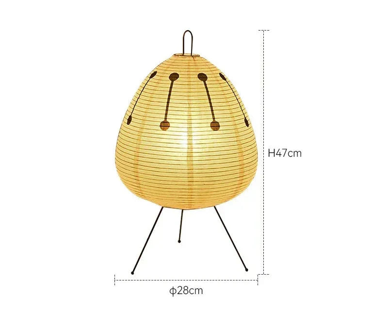 LumiZen – Japanse Papieren Tafellamp in Retro Stijl, Traditionele Verlichting voor Slaapkamer en Woonkamer