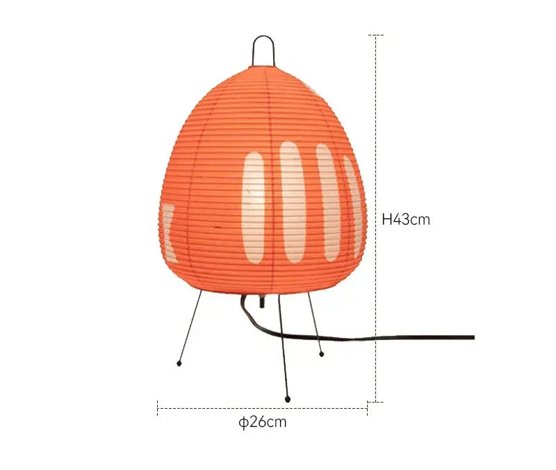 LumiZen – Japanse Papieren Tafellamp in Retro Stijl, Traditionele Verlichting voor Slaapkamer en Woonkamer