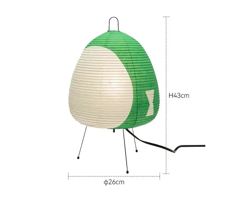 LumiZen – Japanse Papieren Tafellamp in Retro Stijl, Traditionele Verlichting voor Slaapkamer en Woonkamer