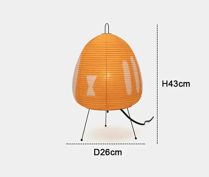 LumiZen – Japanse Papieren Tafellamp in Retro Stijl, Traditionele Verlichting voor Slaapkamer en Woonkamer