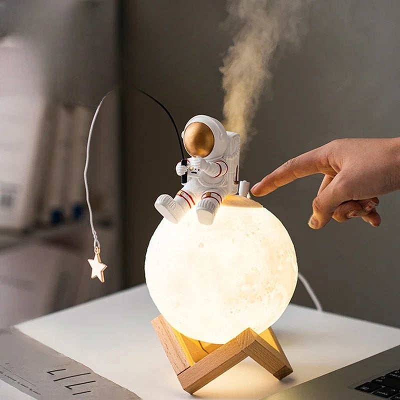 LumiMoon - 3D Astronaut Maanlamp met LED Nachtverlichting en Dimbare Touchbediening
