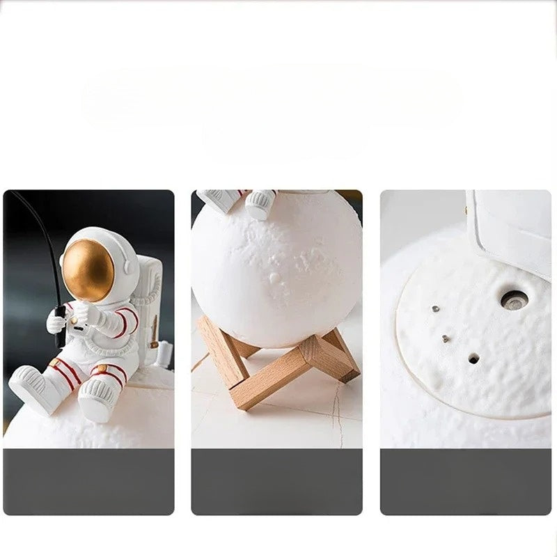 LumiMoon - 3D Astronaut Maanlamp met LED Nachtverlichting en Dimbare Touchbediening