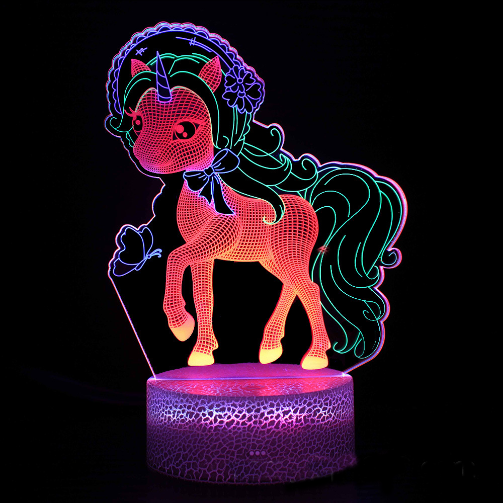 LumiUnicorn - 3D LED Nachtlampje met Kleurverandering en Magisch Ontwerp