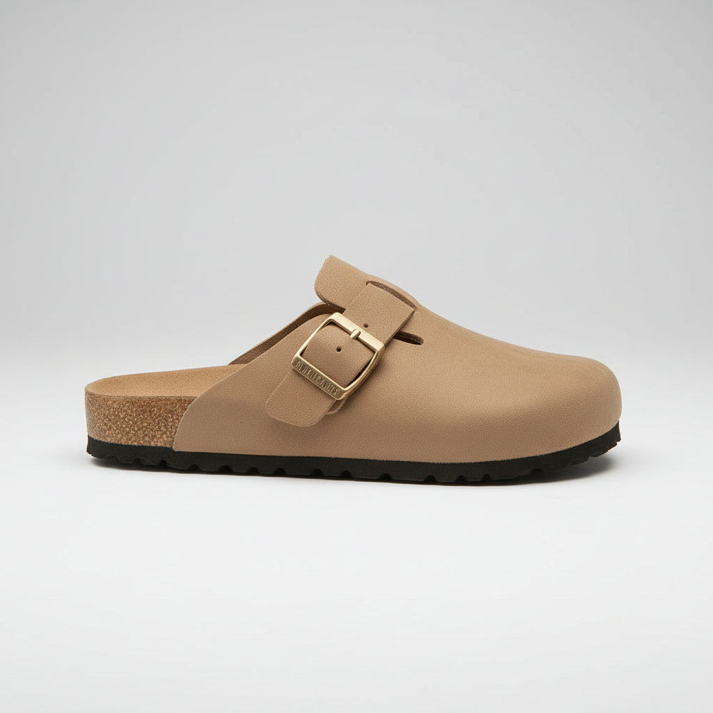 Pantoffels Dames Suede Clogs Kurk Zool Verstelbaar Comfort