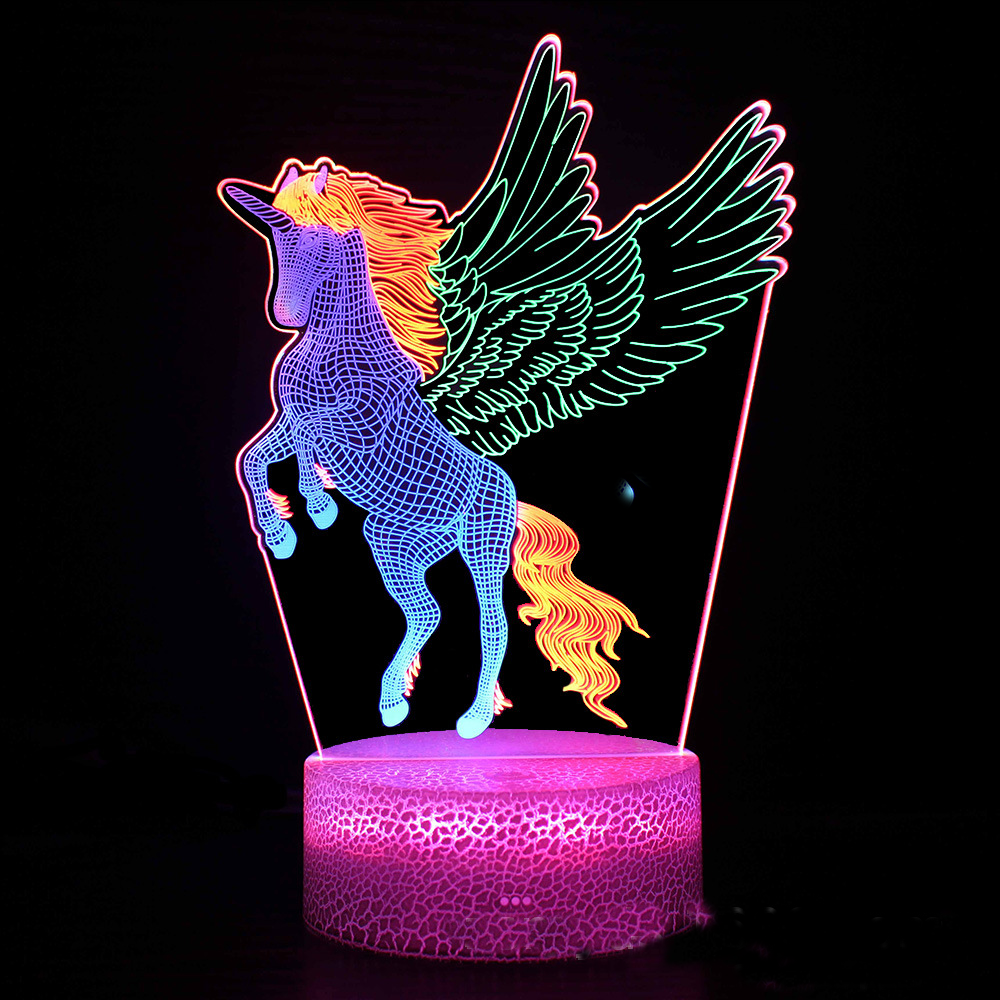 LumiUnicorn - 3D LED Nachtlampje met Kleurverandering en Magisch Ontwerp