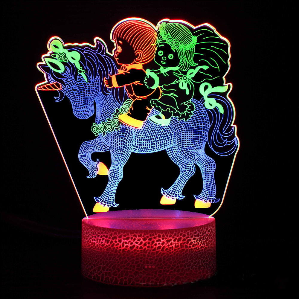 LumiUnicorn - 3D LED Nachtlampje met Kleurverandering en Magisch Ontwerp