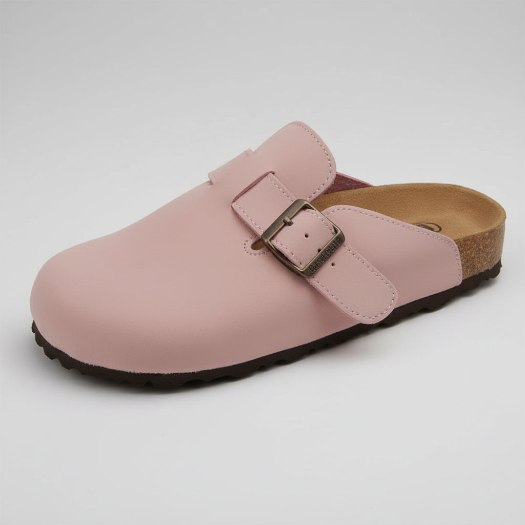 Pantoffels Dames Suede Clogs Kurk Zool Verstelbaar Comfort