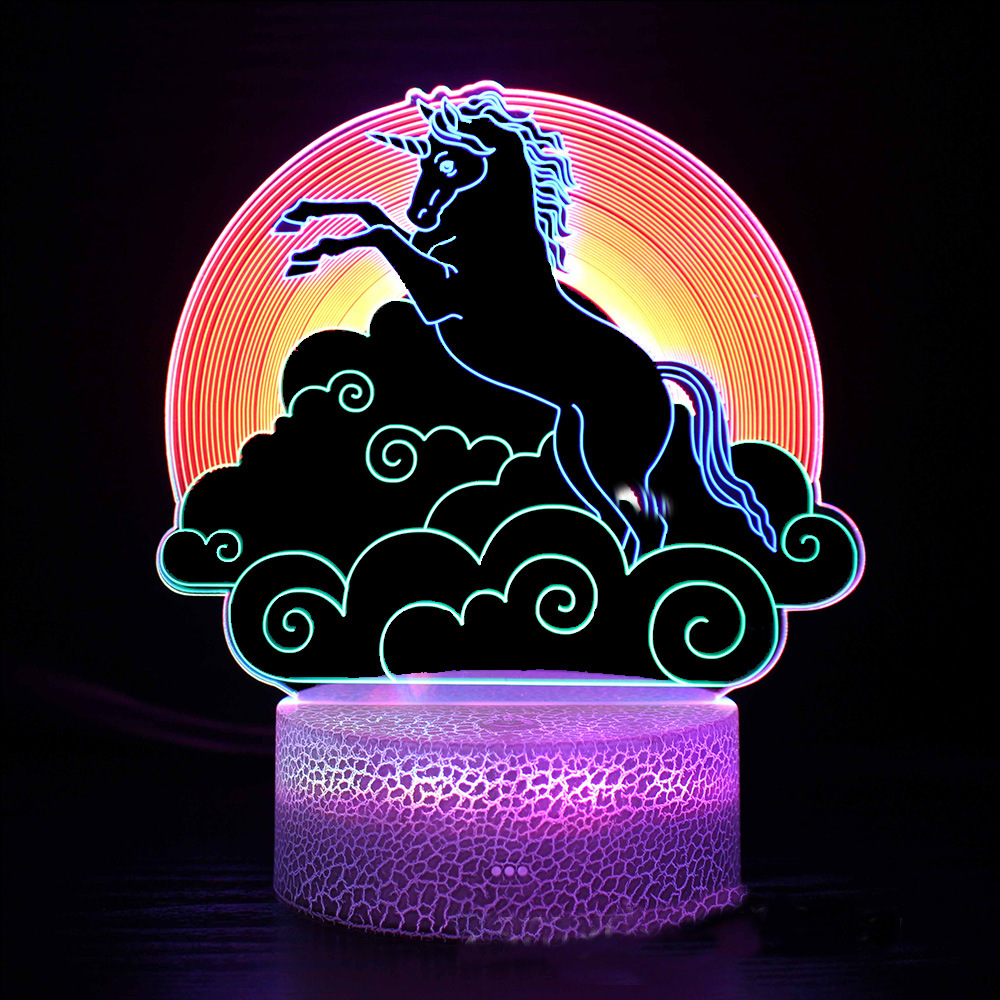 LumiUnicorn - 3D LED Nachtlampje met Kleurverandering en Magisch Ontwerp