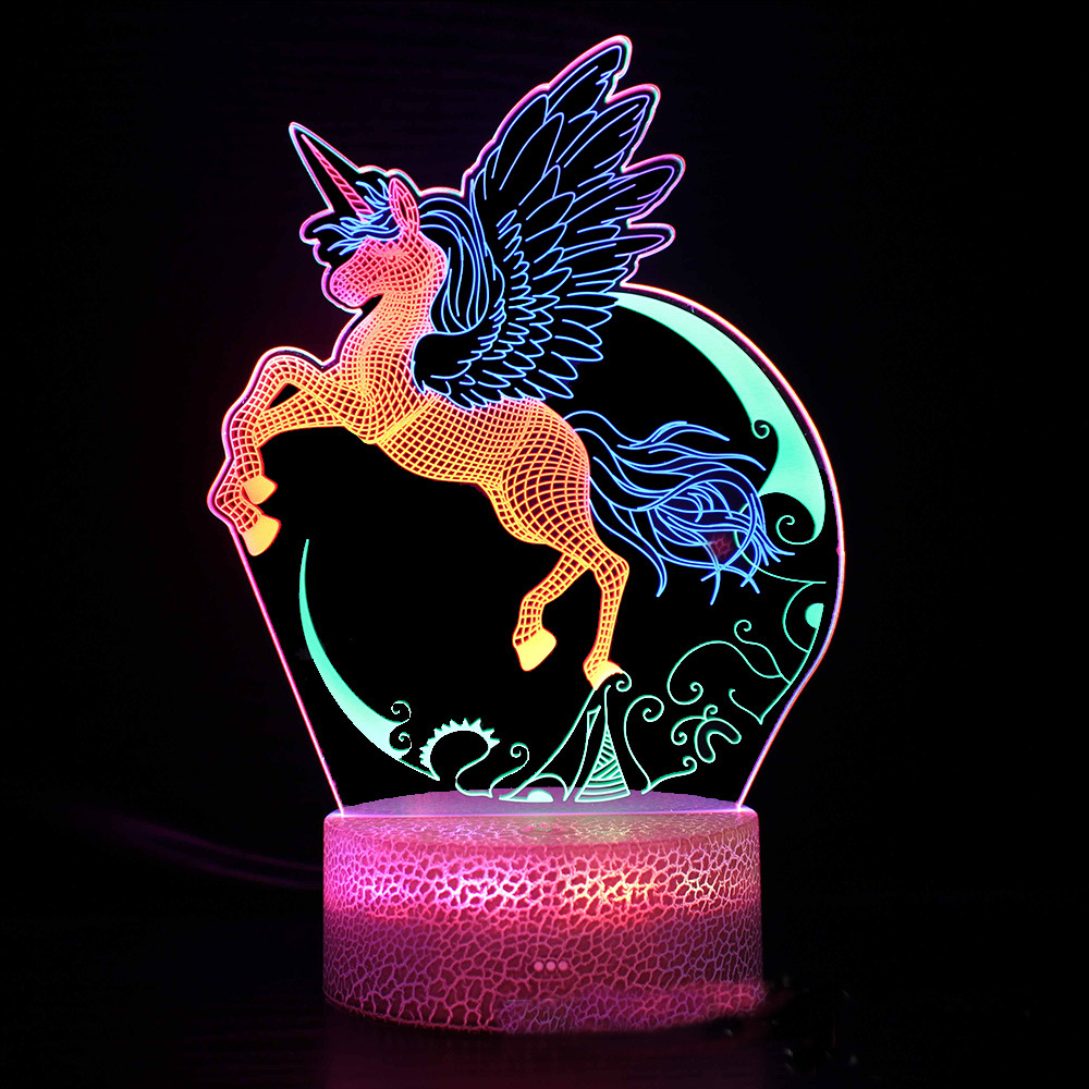 LumiUnicorn - 3D LED Nachtlampje met Kleurverandering en Magisch Ontwerp