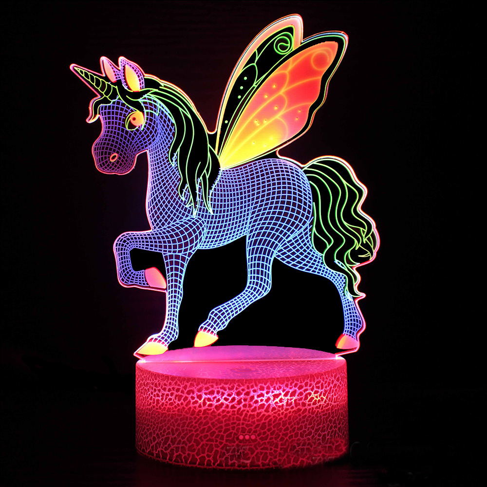 LumiUnicorn - 3D LED Nachtlampje met Kleurverandering en Magisch Ontwerp