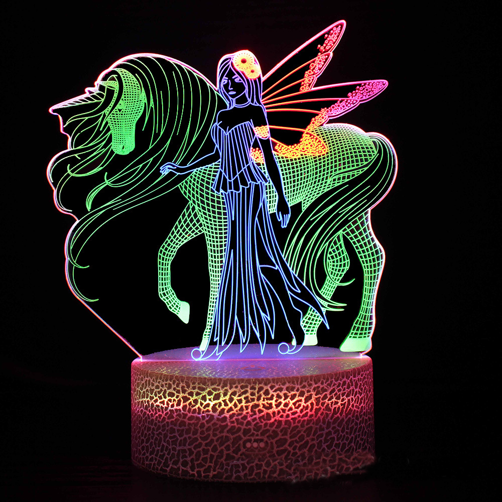 LumiUnicorn - 3D LED Nachtlampje met Kleurverandering en Magisch Ontwerp