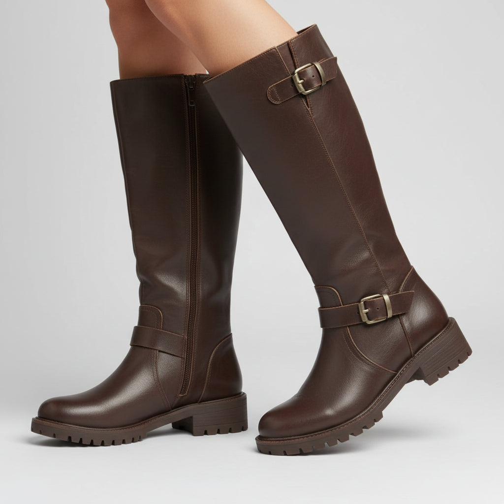 Dameslaarzen Kniehoog Elegant Lage Hak Dagelijks Comfort