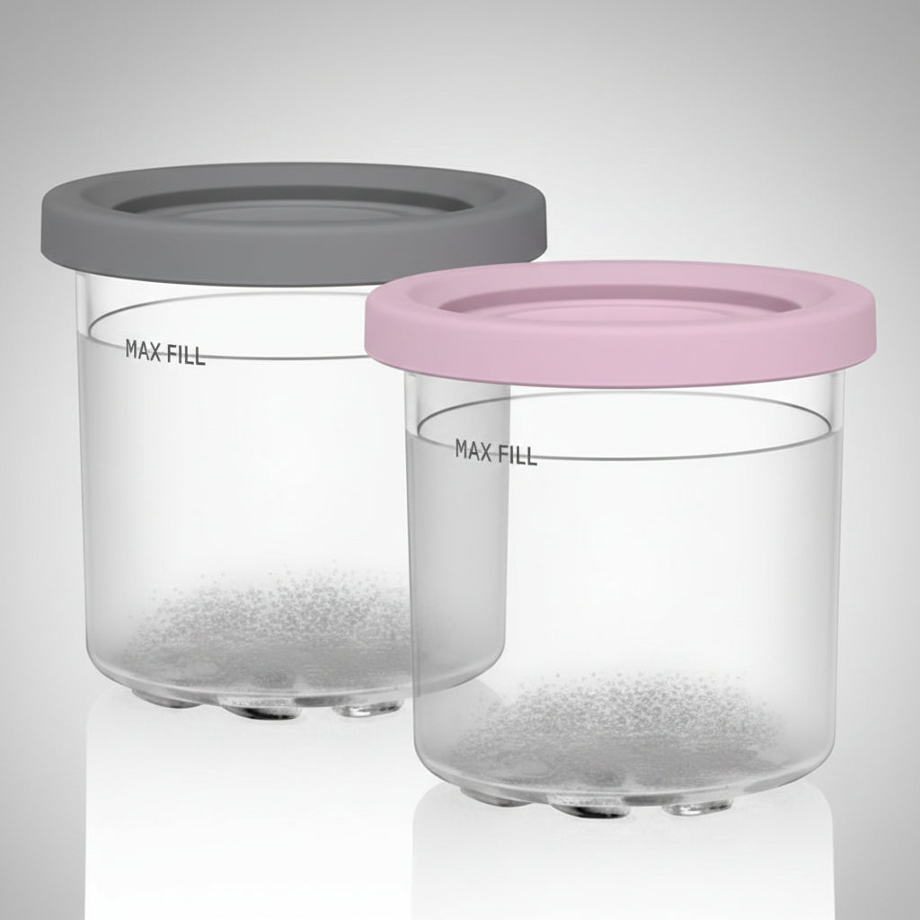 Frascos de Armazenamento de Cozinha Tampas Coloridas Sobremesas Geladas