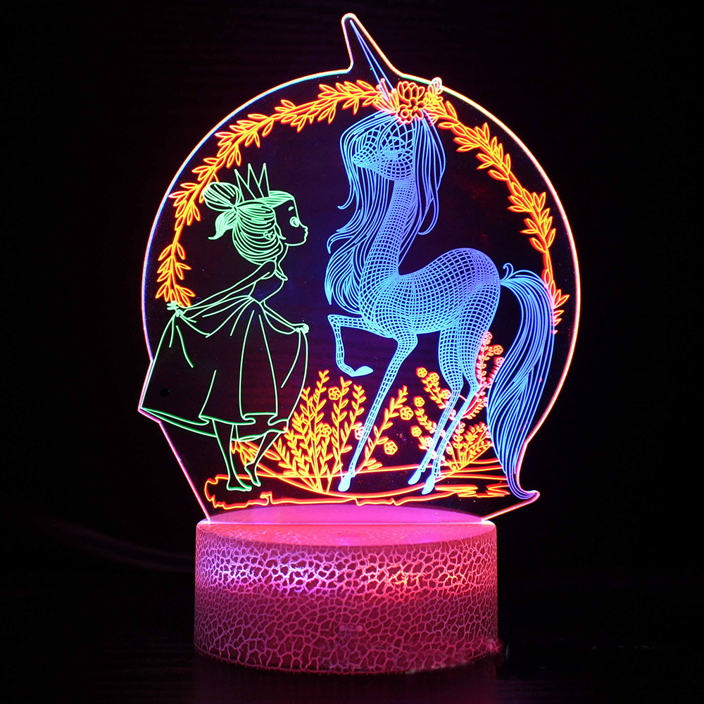 LumiUnicorn - 3D LED Nachtlampje met Kleurverandering en Magisch Ontwerp