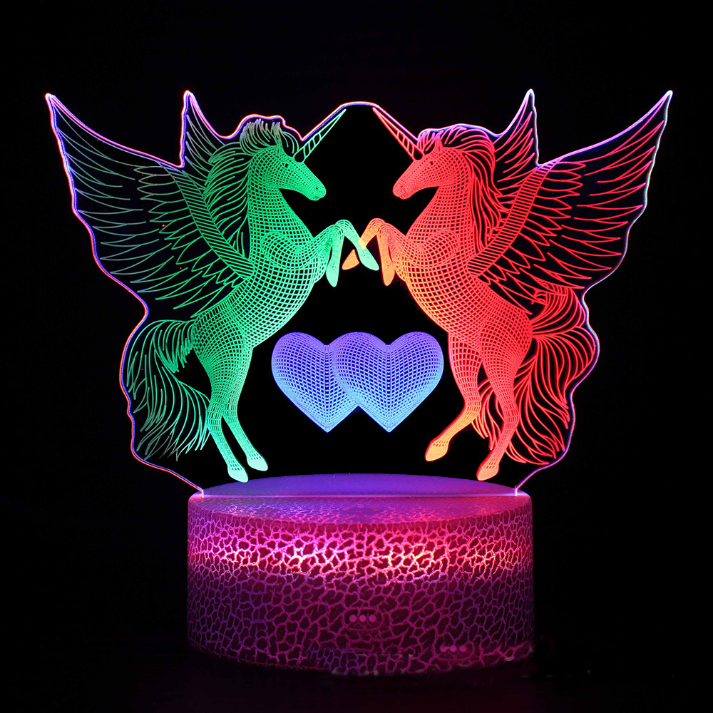 LumiUnicorn - 3D LED Nachtlampje met Kleurverandering en Magisch Ontwerp