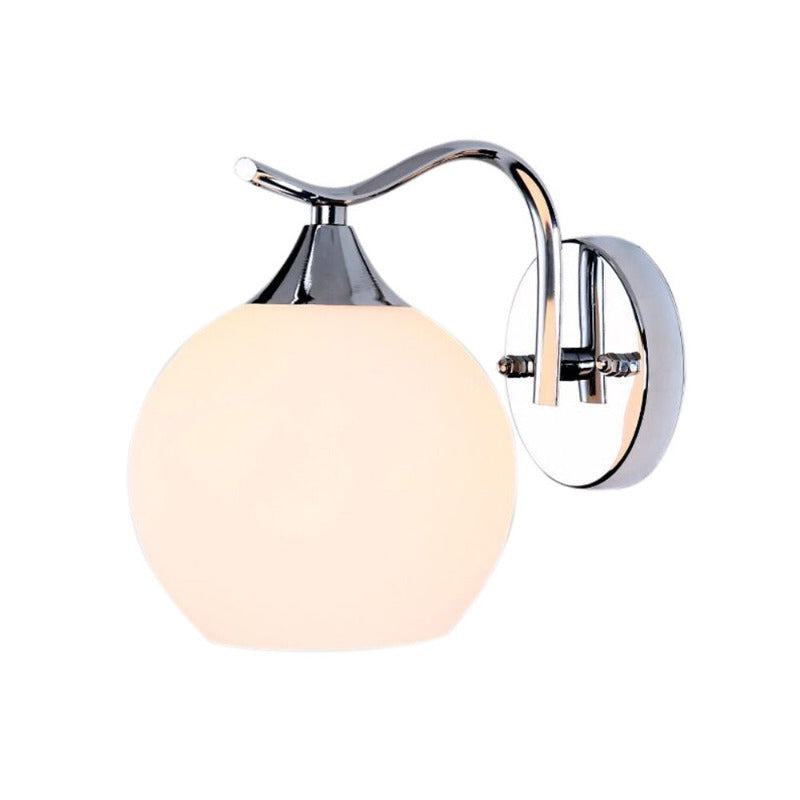 SphereGlow - Lámpara de Pared Redonda Moderna con Bola de Cristal