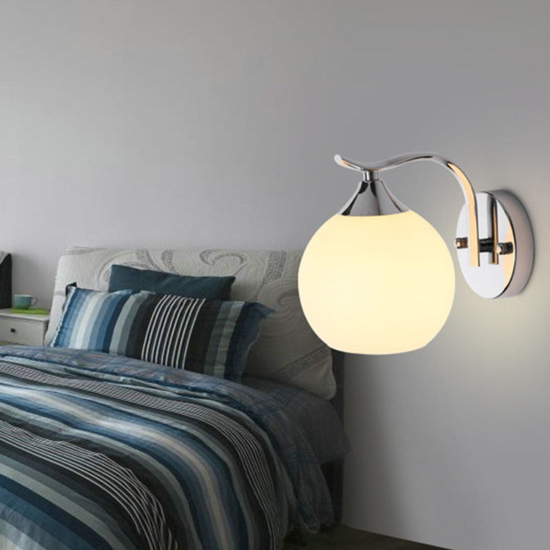 SphereGlow - Lámpara de Pared Redonda Moderna con Bola de Cristal