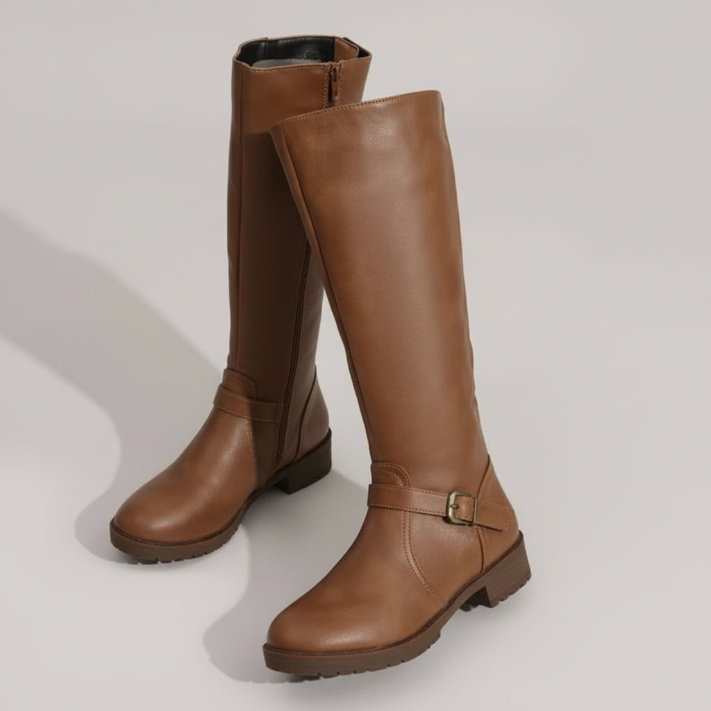 Dameslaarzen Kniehoog Elegant Lage Hak Dagelijks Comfort