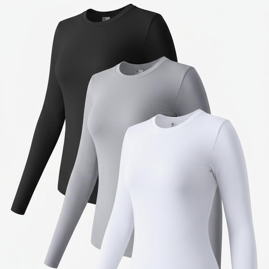 Damesshirt Lange Mouwen Stretch Slim Fit