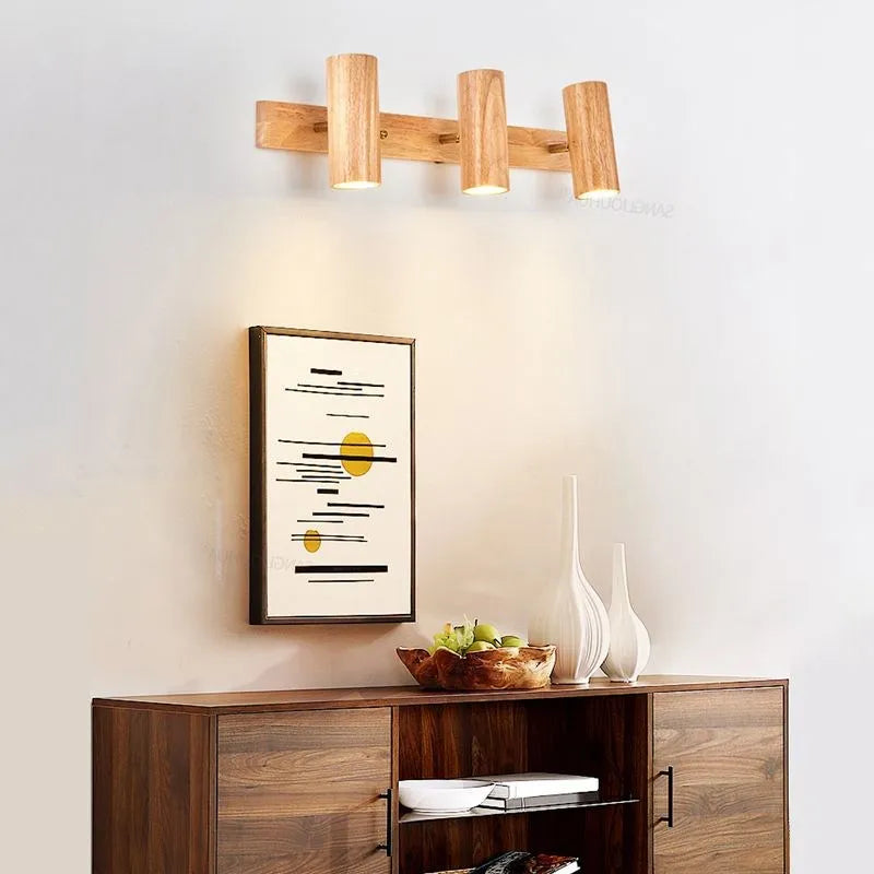 NordicWood - Moderne Wandlamp van Walnoothout Scandinavische LED Verlichting
