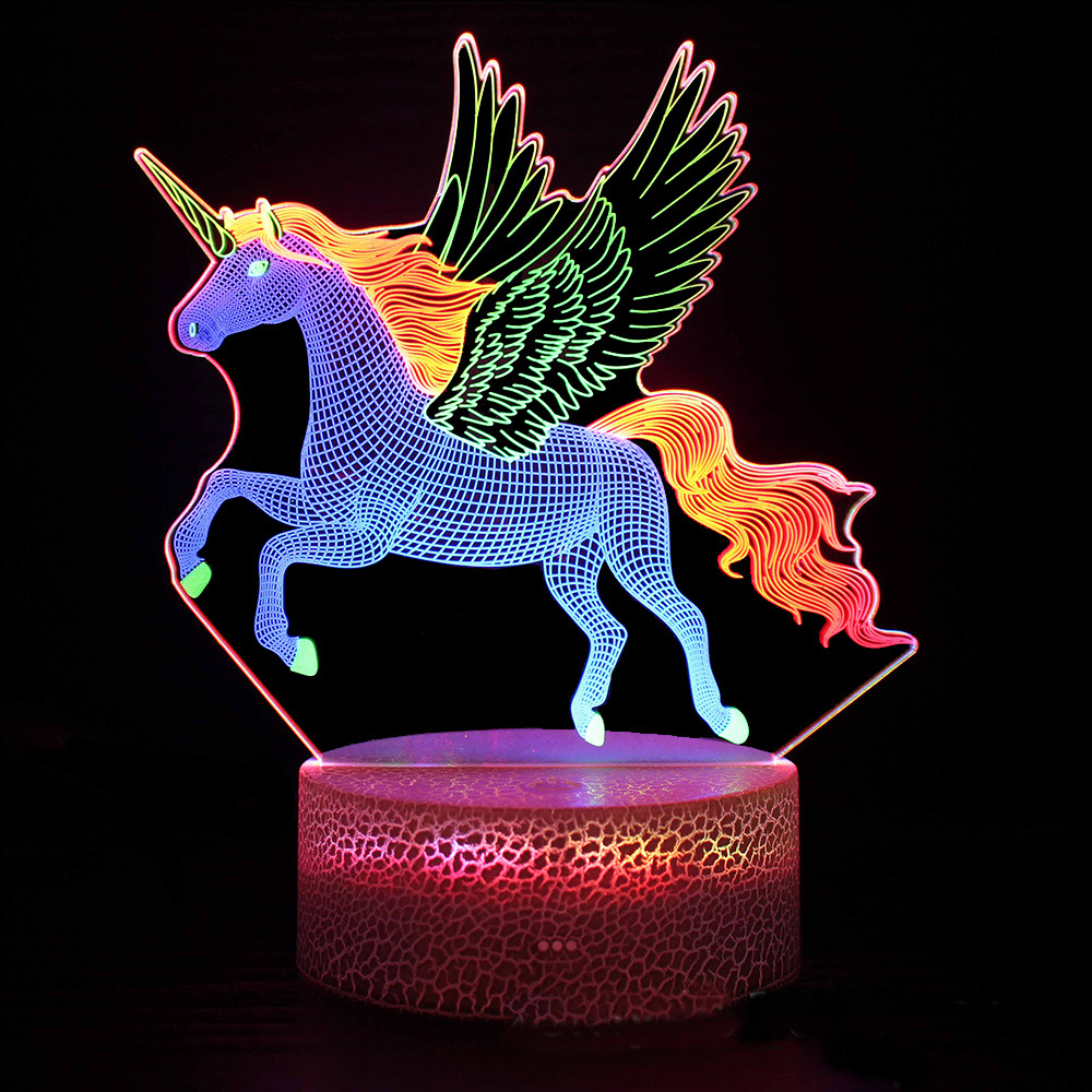 LumiUnicorn - 3D LED Nachtlampje met Kleurverandering en Magisch Ontwerp