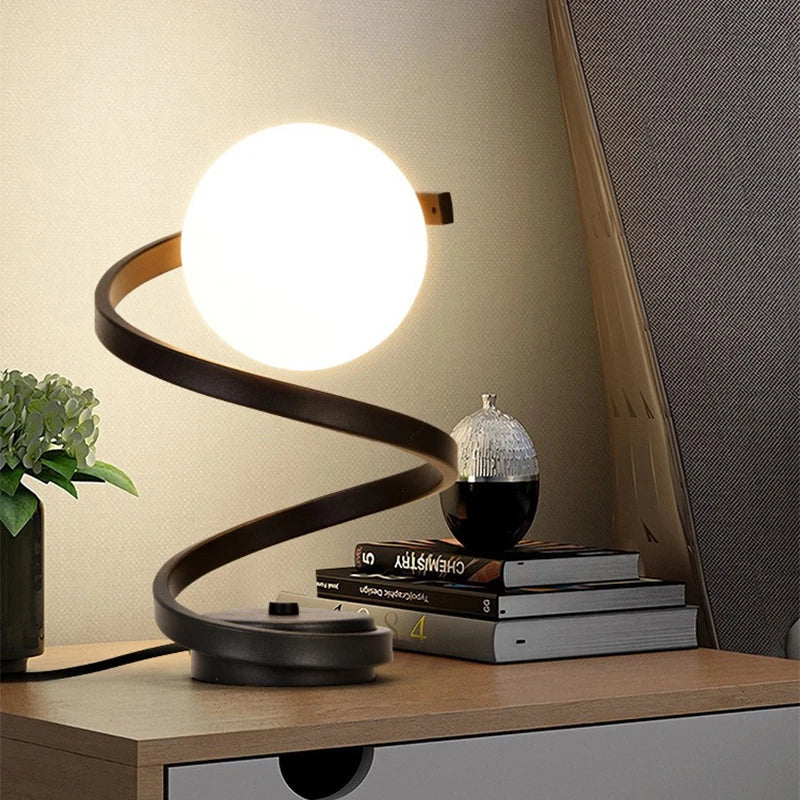 LumiNordic Modern LED Table Lamp in Scandinavian Design Dimmable N
