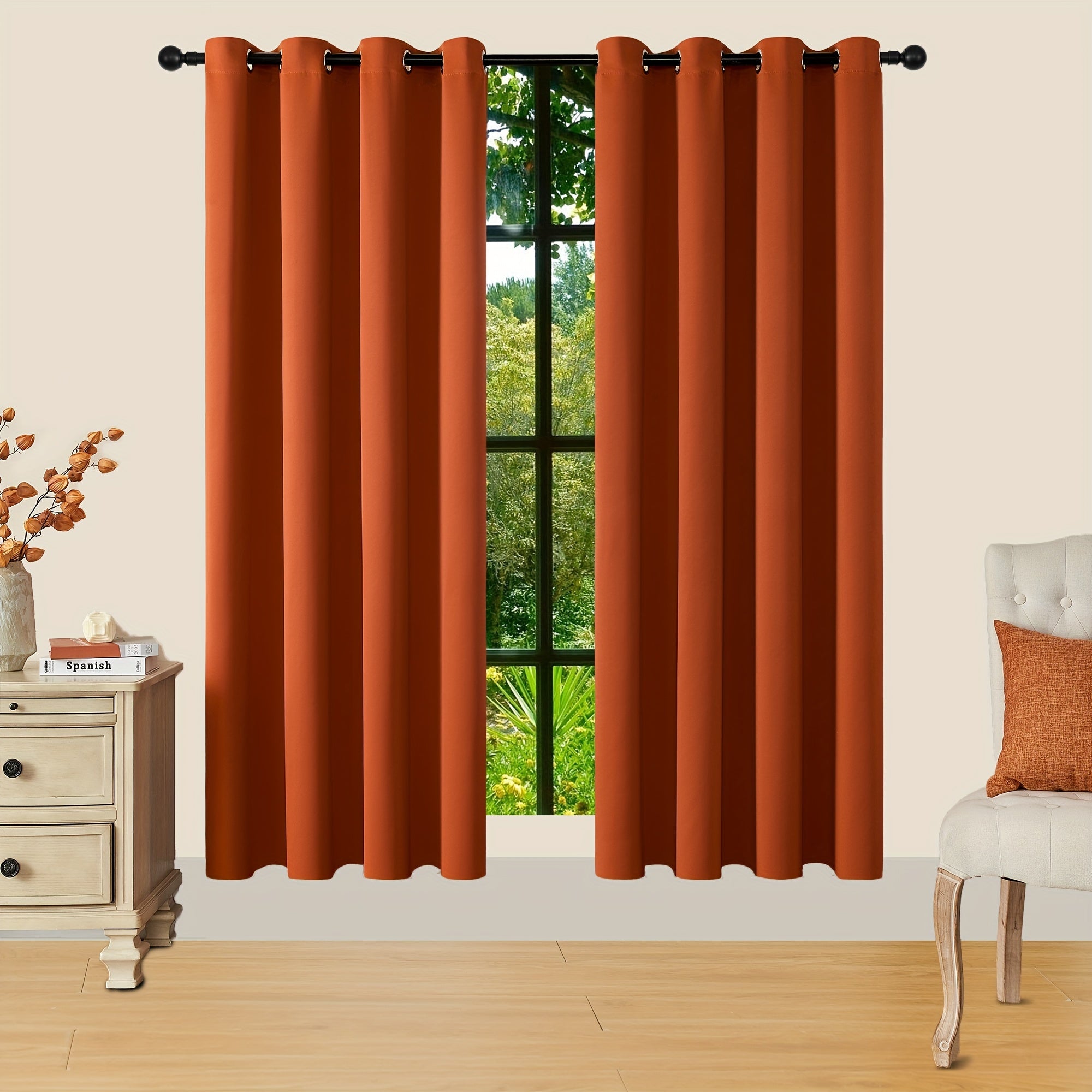 Tende Oscuranti - 2 Pezzi Tende Moderne in Poliestere con Isolamento Termico e Anelli
