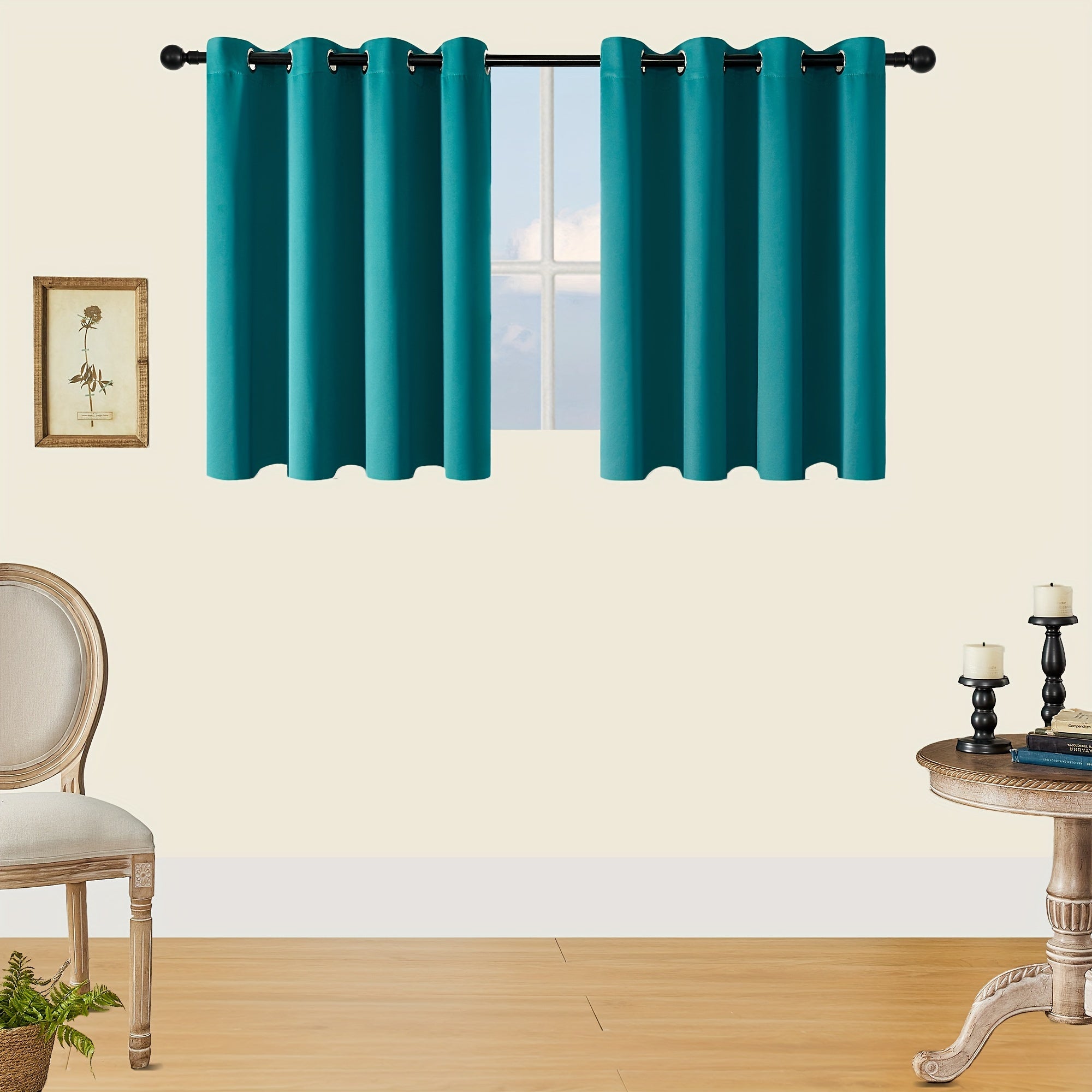 Tende Oscuranti - 2 Pezzi Tende Moderne in Poliestere con Isolamento Termico e Anelli