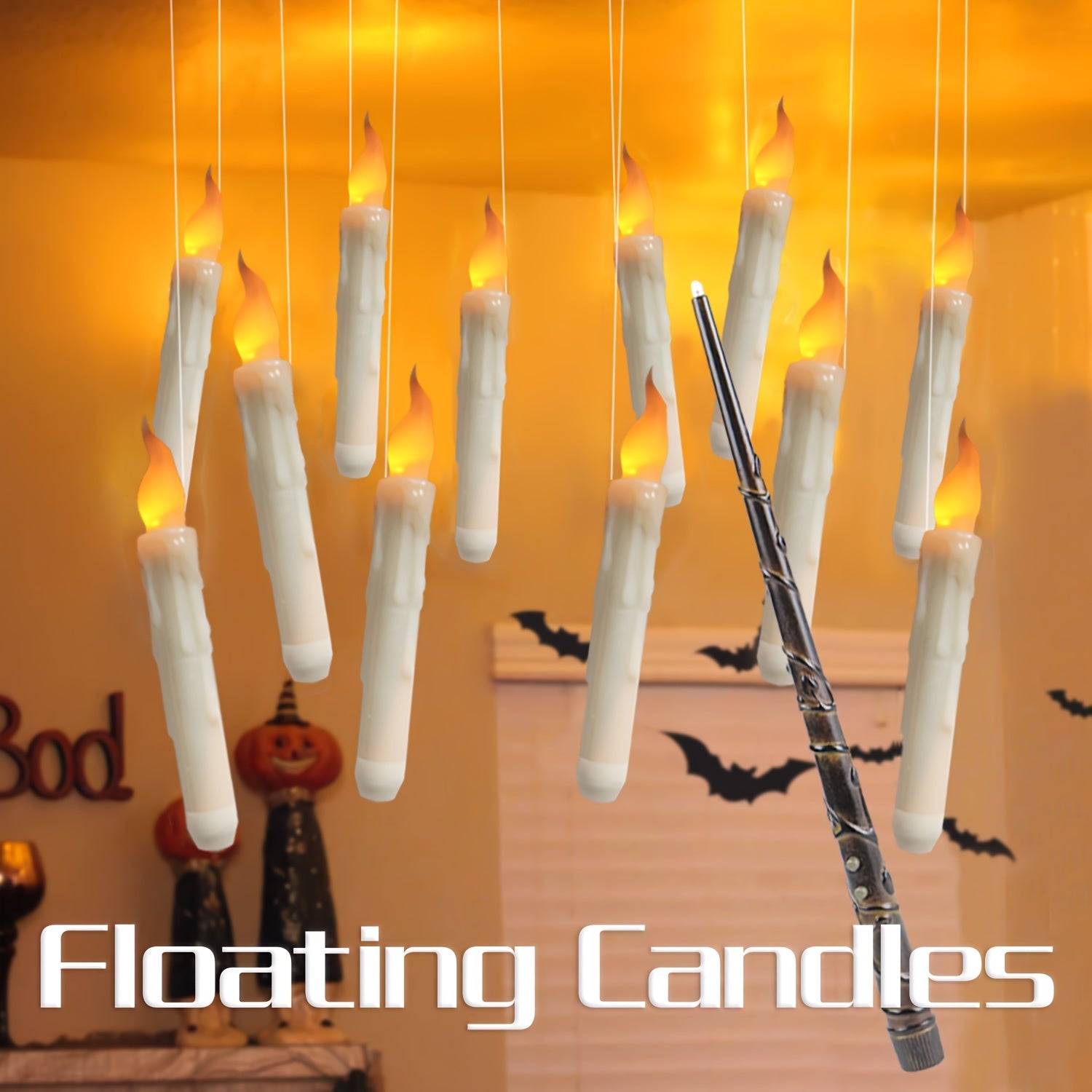12 pezzi Candele Galleggianti LED Senza Fiamma con Telecomando - Perfette per Decorazioni di Natale e Halloween