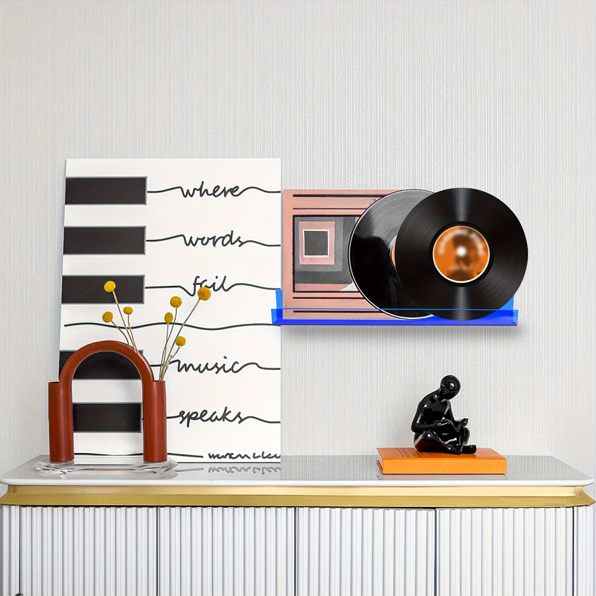 AcrylicClear - Estantes Transparentes Flotantes para Dormitorio, Sala de Estar y Baño