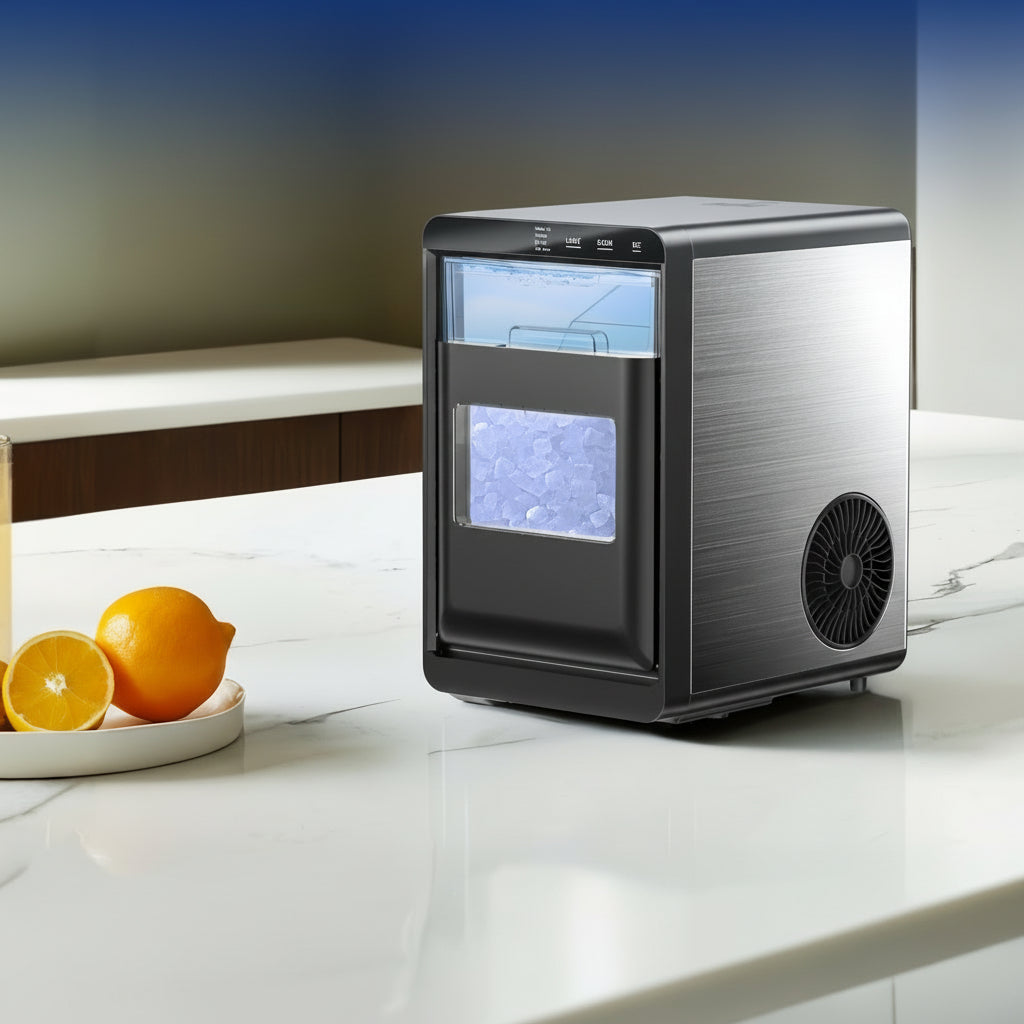 Ice Cube Machine Compact Stainless Steel Rapid Cooling Automatic Square