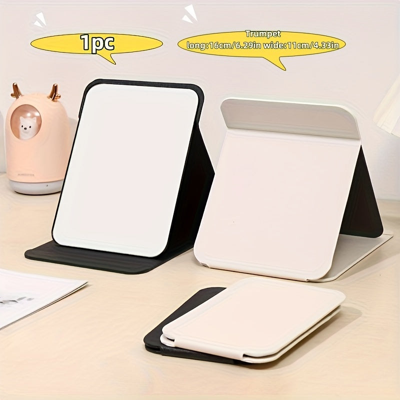 Portable Foldable Makeup Mirror – HD, Table Model, Ideal for Women & Girls, Battery-Free