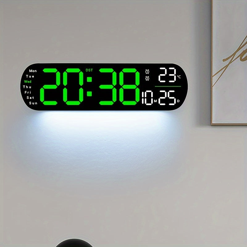 LumoView - Slimme LED Wandklok met Temperatuur en Kalender