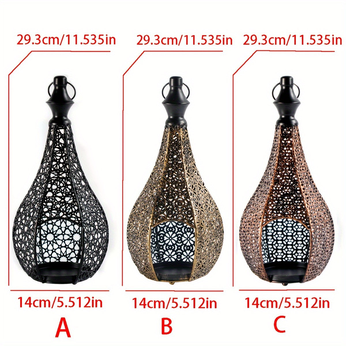 Marokkaanse metalen lantaarn kaarshouder