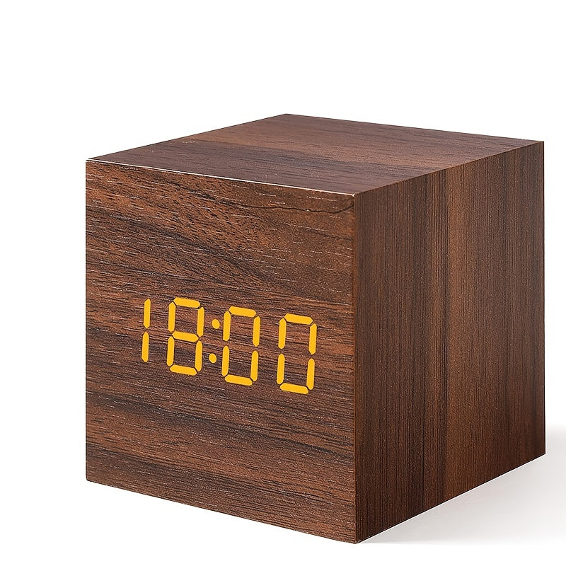 WoodTime - Houten Wekker met LED Display