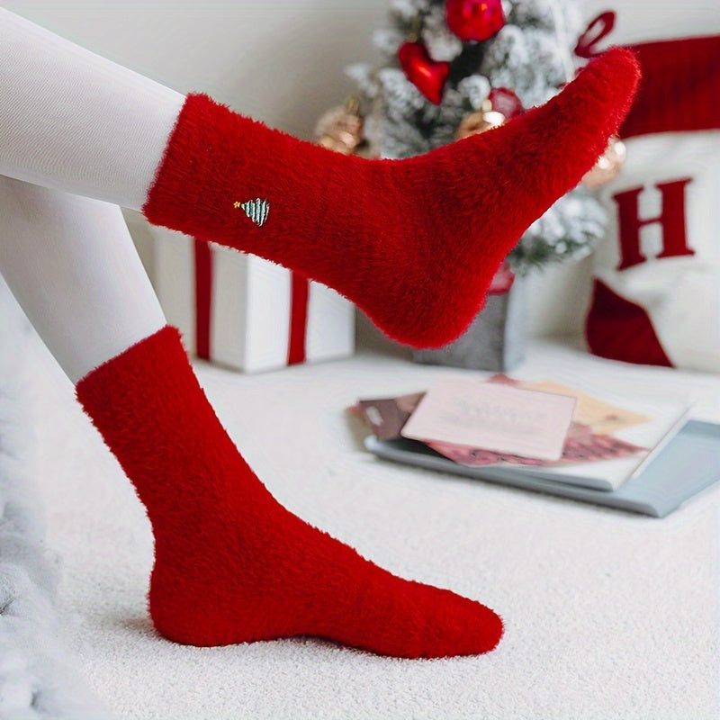 CozyKerst - 5 Paar Dikke Warme Kerstsokken voor Dames