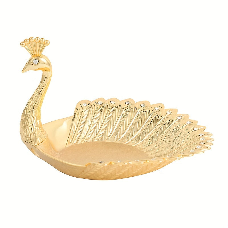 PeacockTray - Metalen Snack Dienblad in Pauwvorm voor Woonkamer Decoratie