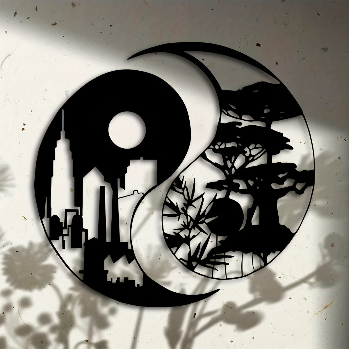 YinYangArt - Elegante Yin Yang Metalen Wandkunst Set