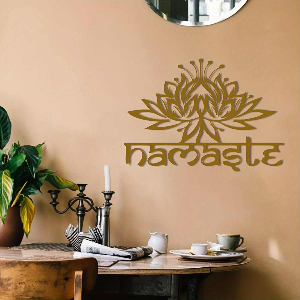 LotusDecor - IJzeren Lotus Bloem Wandkunst