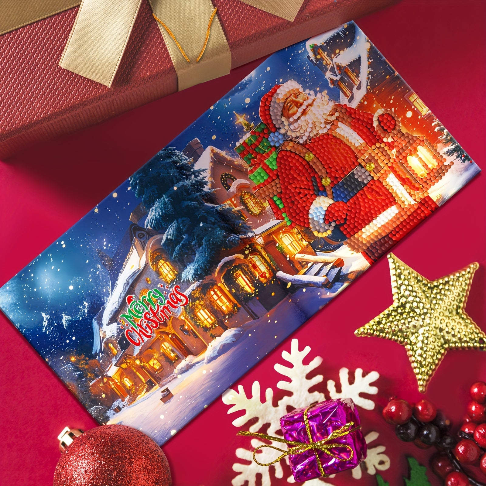 Kit de 12 tarjetas de felicitación de pintura de diamantes DIY - Diseños de muñeco de nieve y ciervo para Navidad, Acción de Gracias, cumpleaños - Regalo de manualidades perfecto para familia y amigos