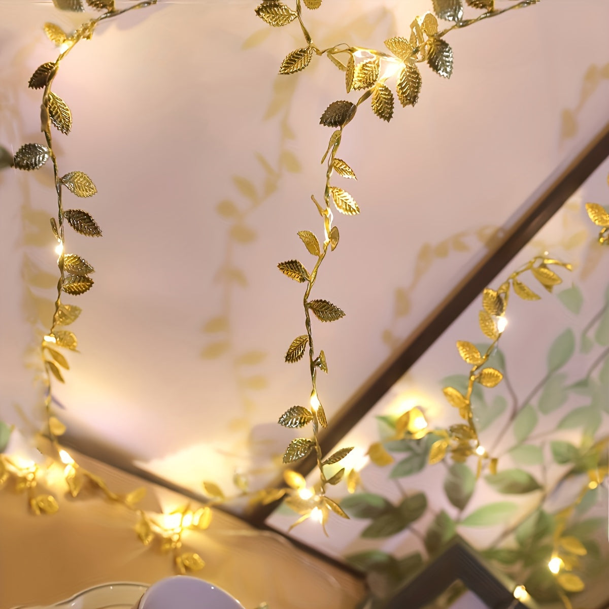 GoldenLeaf - Gouden LED Blad Feeënlichten voor Binnendecoratie