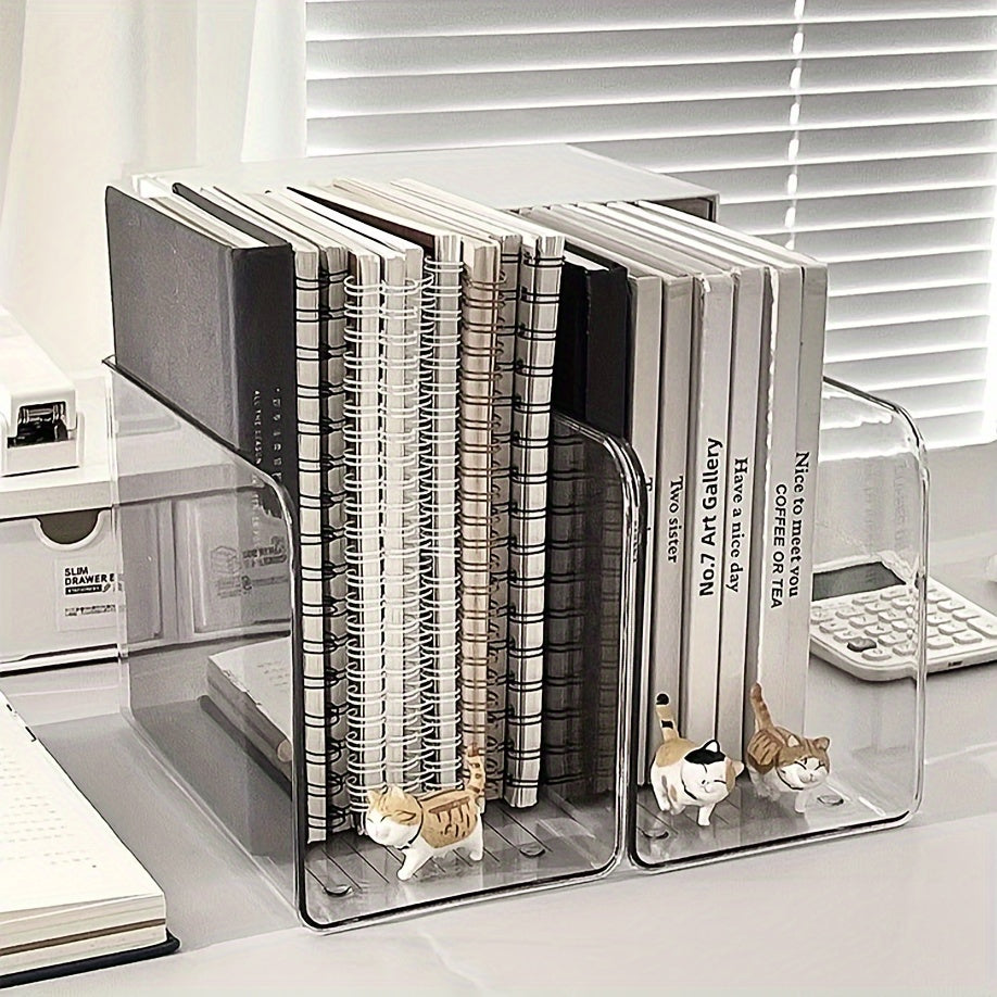 ClearStand - Supporti per libri a forma di U in acrilico trasparente per conservazione domestica e d'ufficio