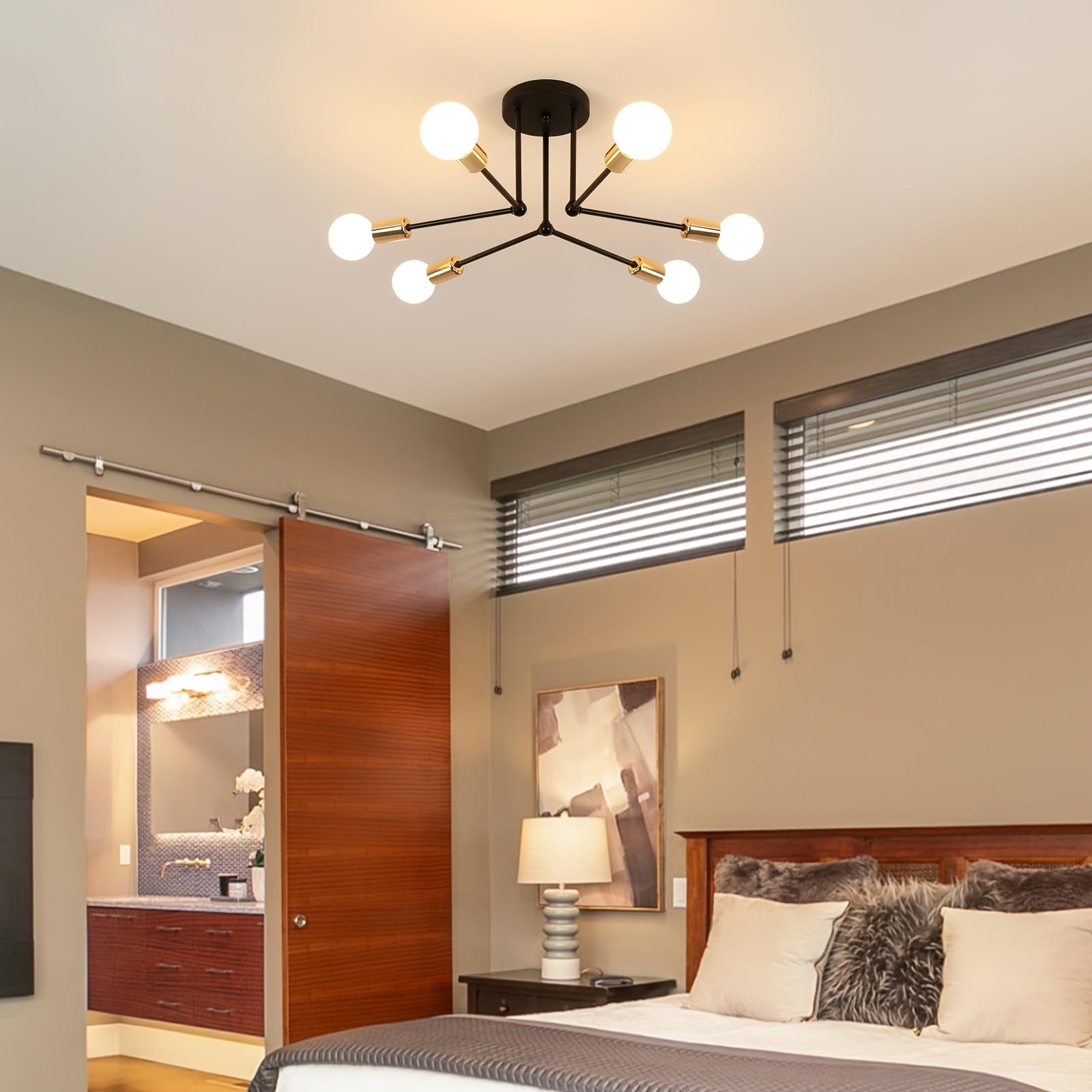 RetroLicht - Industriële 6-kops Plafondlamp