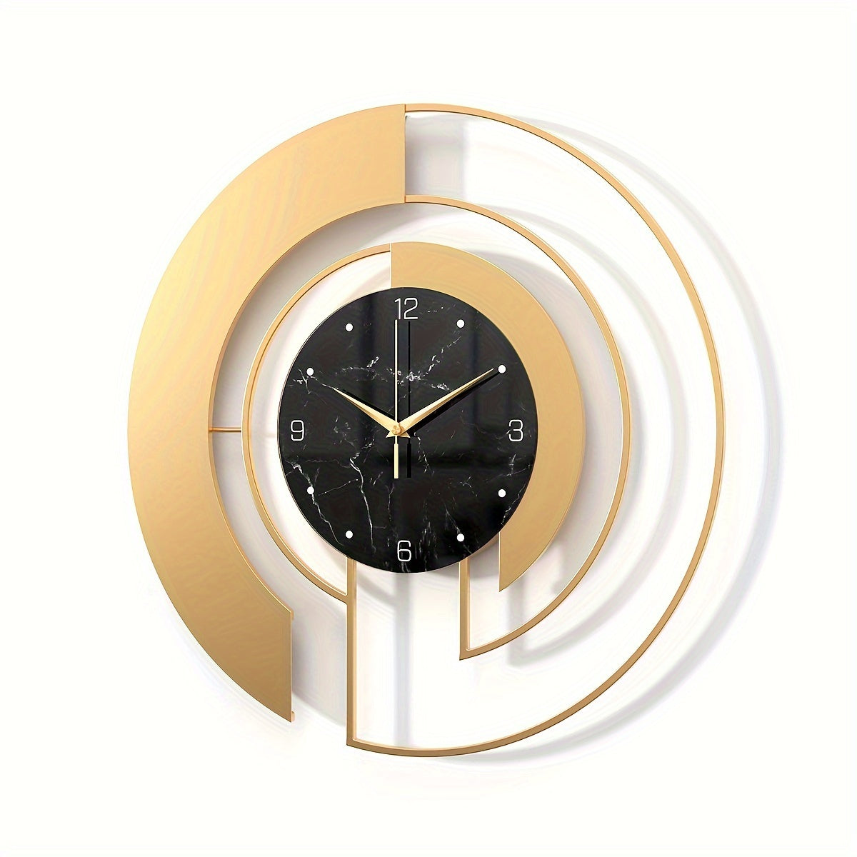 GeoGold - Modern Gold Wall Clock with Stylish Geometric Design