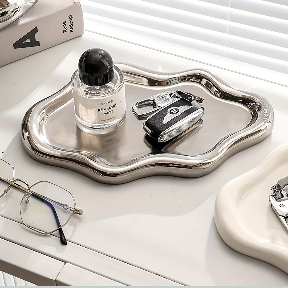 CloudDish - Grande Ciotola Decorativa in Ceramica a Forma di Nuvola | Per Collane, Orecchini e Occhiali