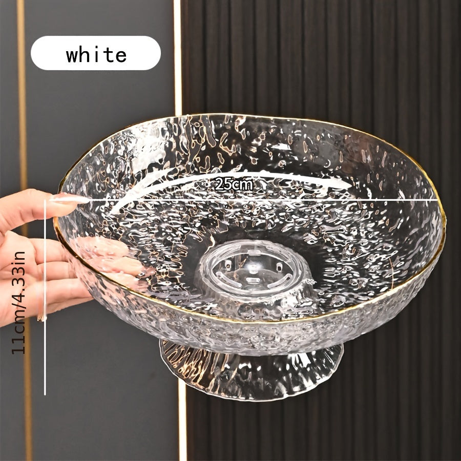 ClearServe-Fruitkom - Transparante PET Kom met Afvoer voor Snacks