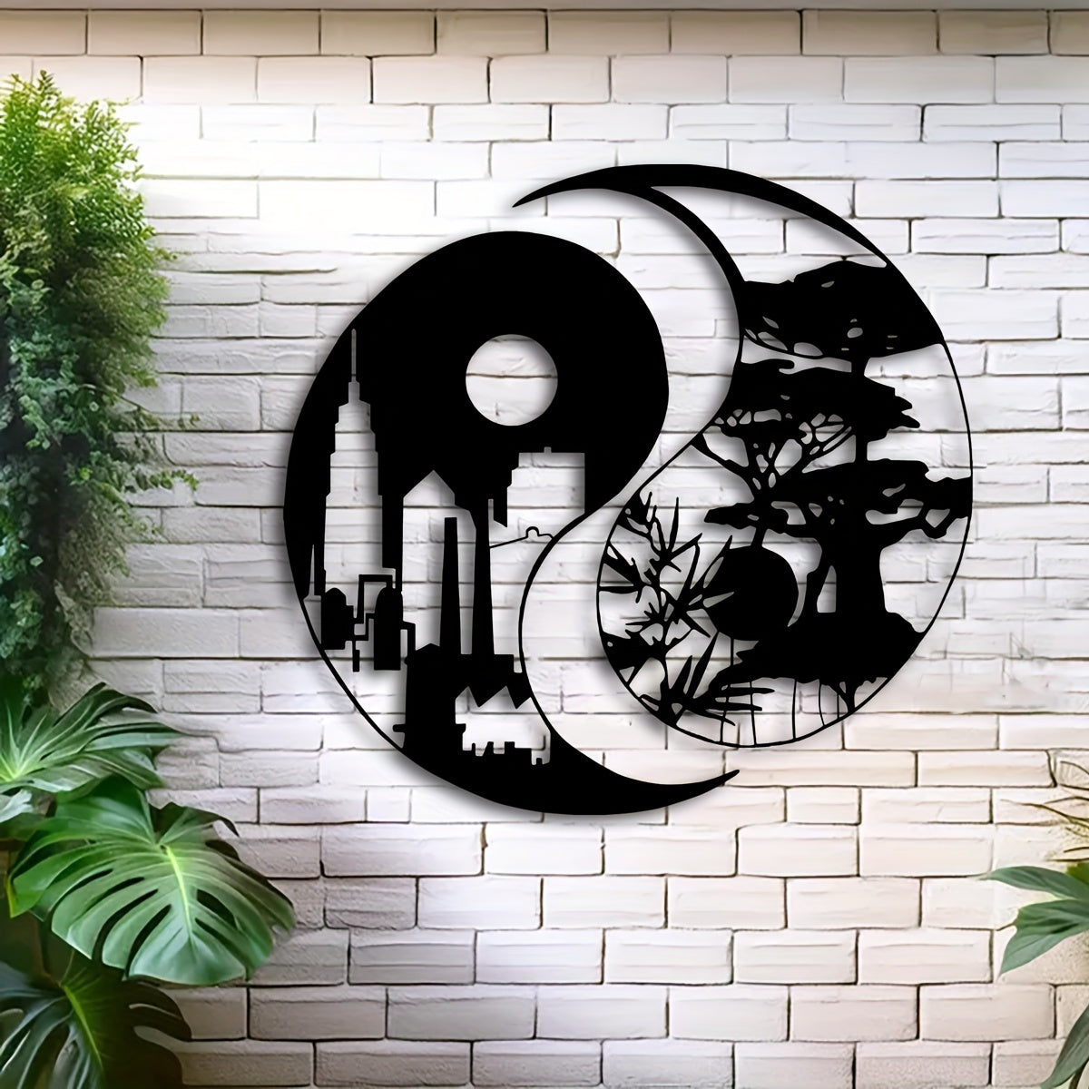 YinYangArt - Elegante Yin Yang Metalen Wandkunst Set